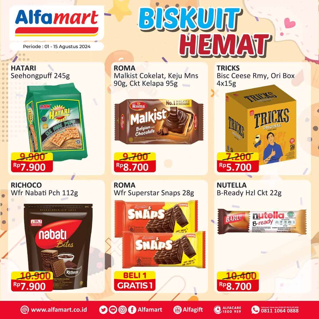 Promo Alfamart Jogja Hari Ini, Potongan Harga untuk Biskuit Hingga Beli 1 Gratis 1