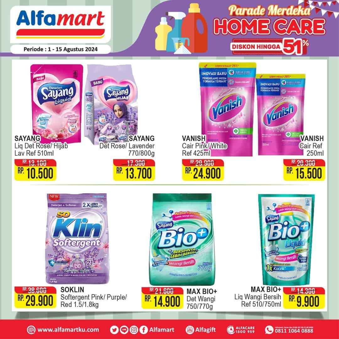 Promo Alfamart Jogja Agustus 2024, Potongan Harga Sampai 51 Persen untuk Detergen dan Pembersih Lantai