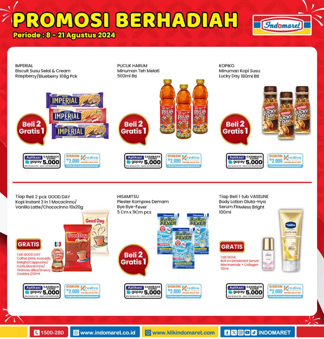 Promo Indomaret Jogja Agustus 2024, Beli 2 Gratis 1 untuk Aneka Jajanan Hingga Pelicin Pakaian