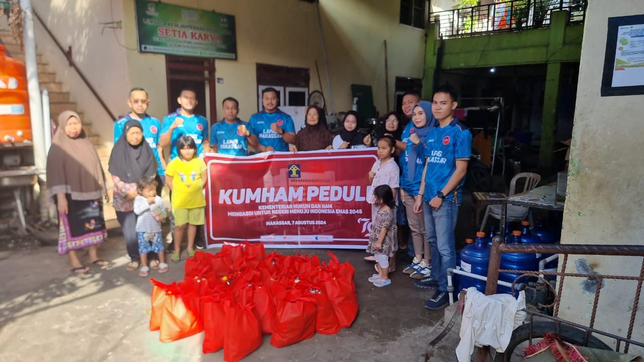Sambut Hari Pengayoman, Lapas Makassar Lakukan Bakti Sosial