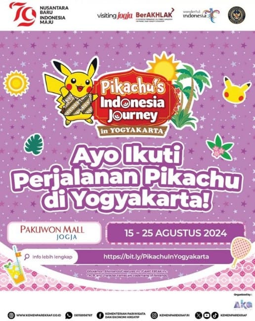 Pikachu’s Indonesia Journey in Yogyakarta, Yuk Ikuti Perjalanan Pikachu di Jogja!