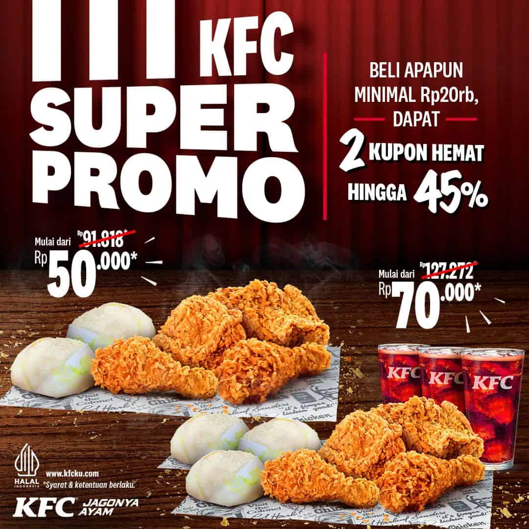 Promo KFC Jogja September 2024: 4 Ayam + 2 Nasi Rp 50 Ribu, Simak Syarat dan Ketentuannya