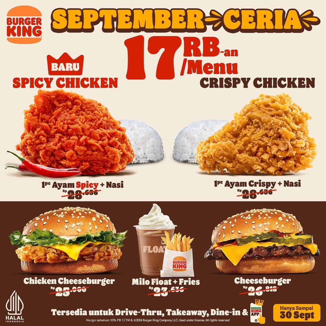Promo Burger King Jogja Agustus 2024: Menu Baru dengan Harga Mulai Rp 17 Ribuan