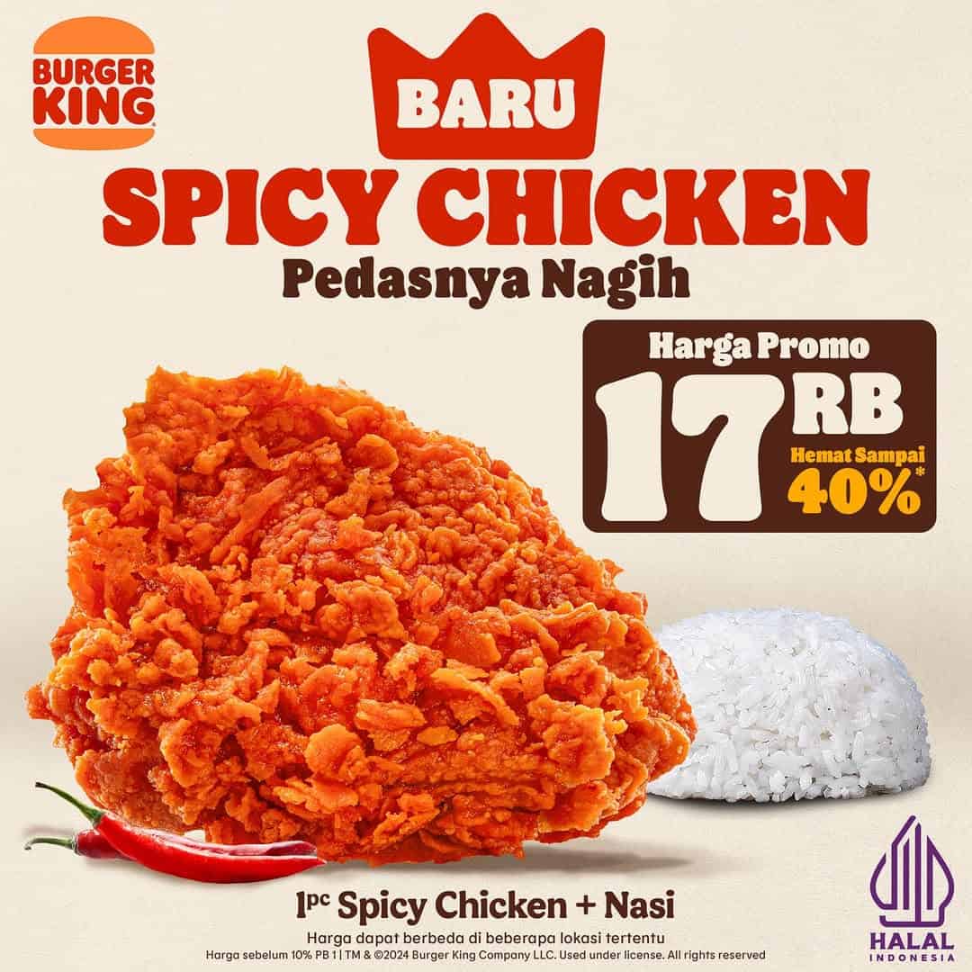 Promo Burger King Jogja September 2024: Nasi Ayam Seharga Rp 17 Ribuan, Promo Tinggal 3 Hari