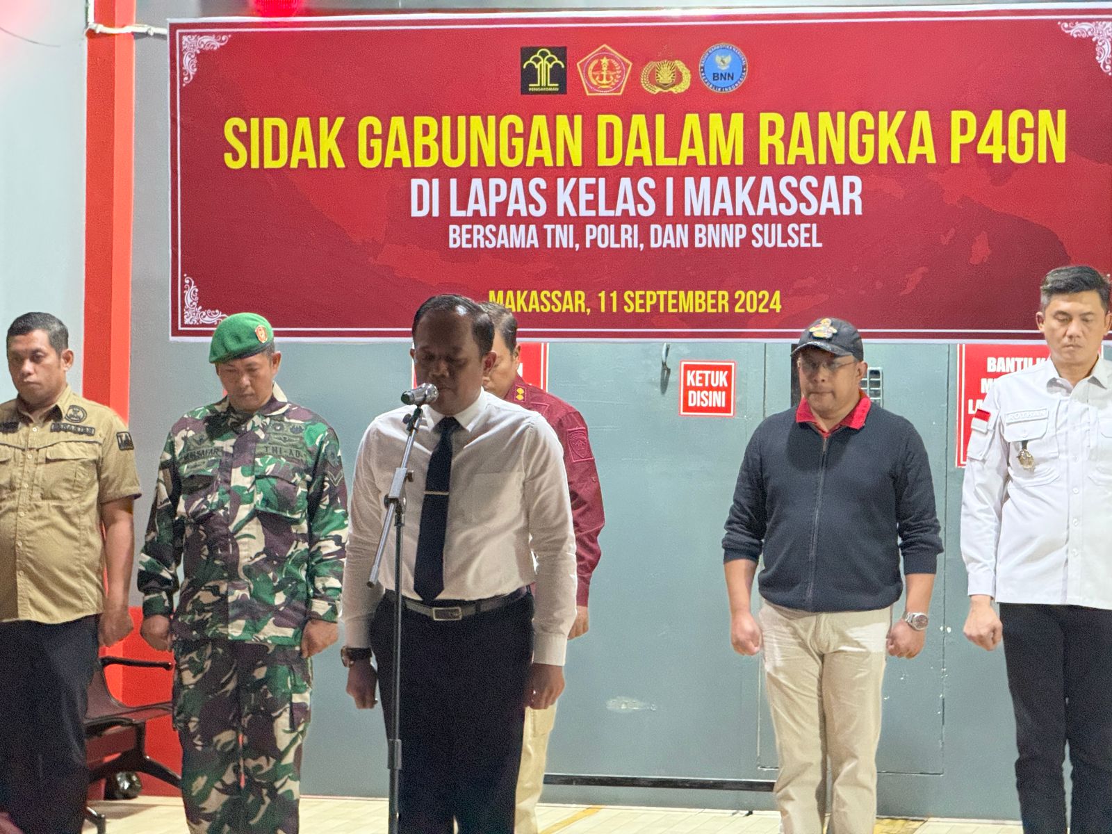 Lapas Makassar Gandeng TNI, POLRI, dan BNNP SULSEL Berantas Halinar
