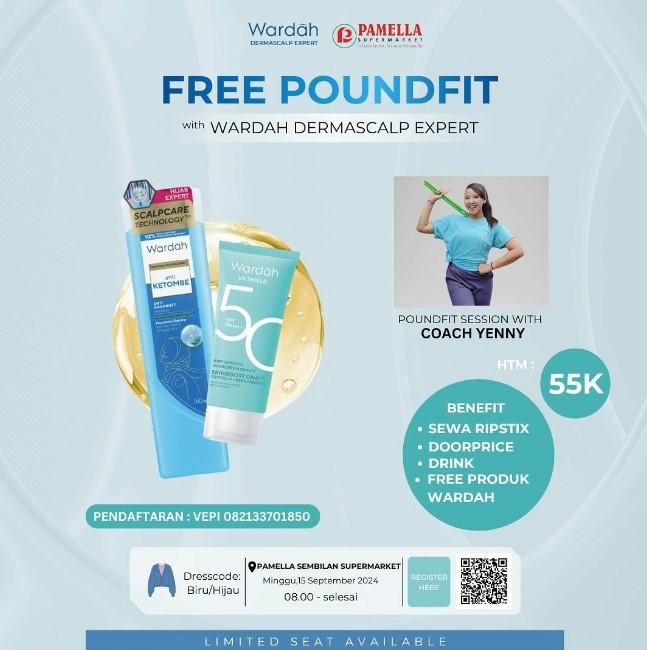 Mau Sehat dan Dapet Skincare? Yuk Ikut Poundfit With Wardah Dermascalp Expert!