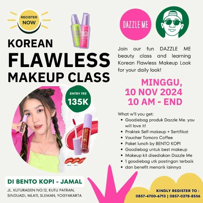 DAZZLE ME Beauty Class di Jogja!