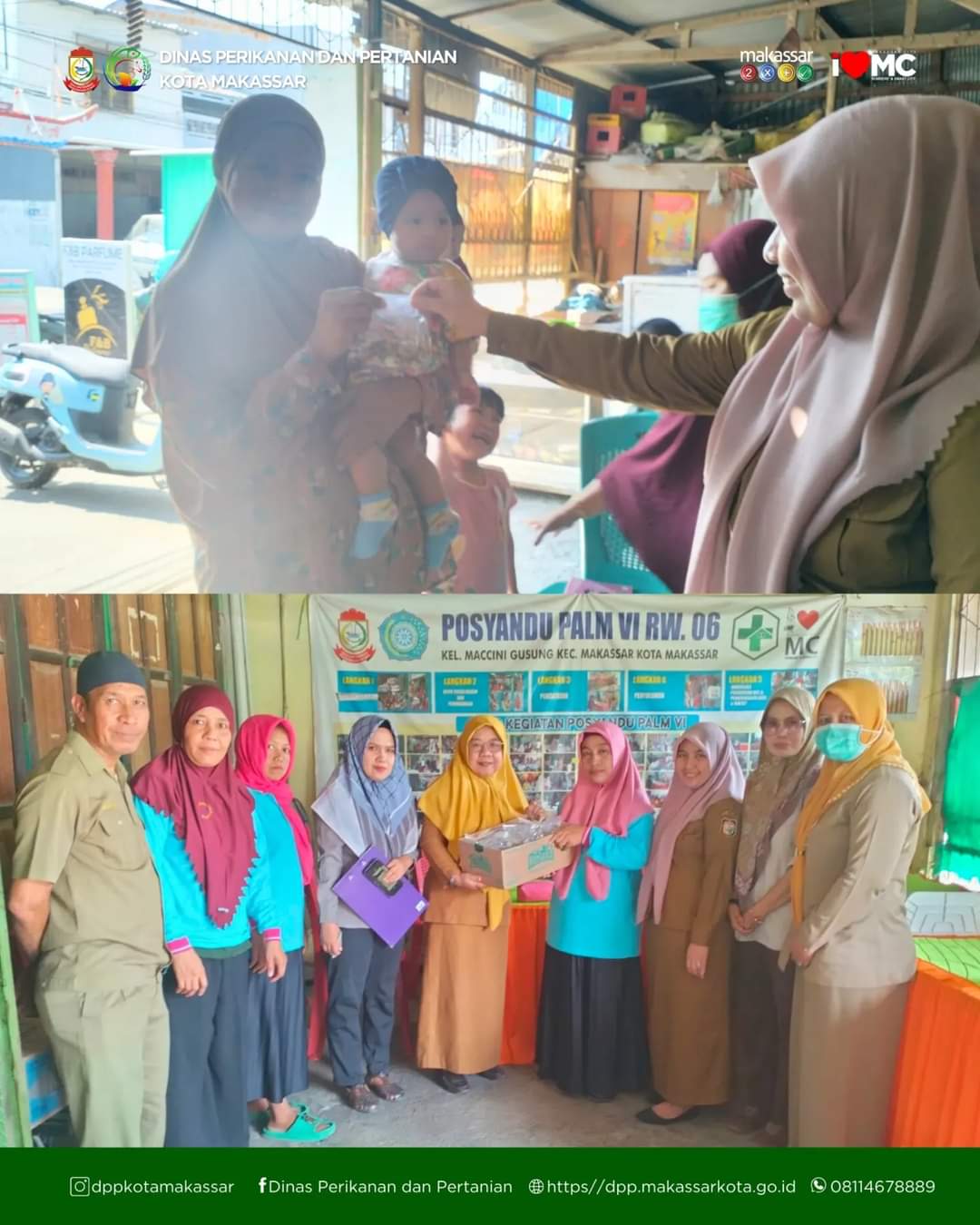DP2 Kota Makassar melakukan kegiatan Pembagian Telur Puyuh Rebus Hasil Demplot