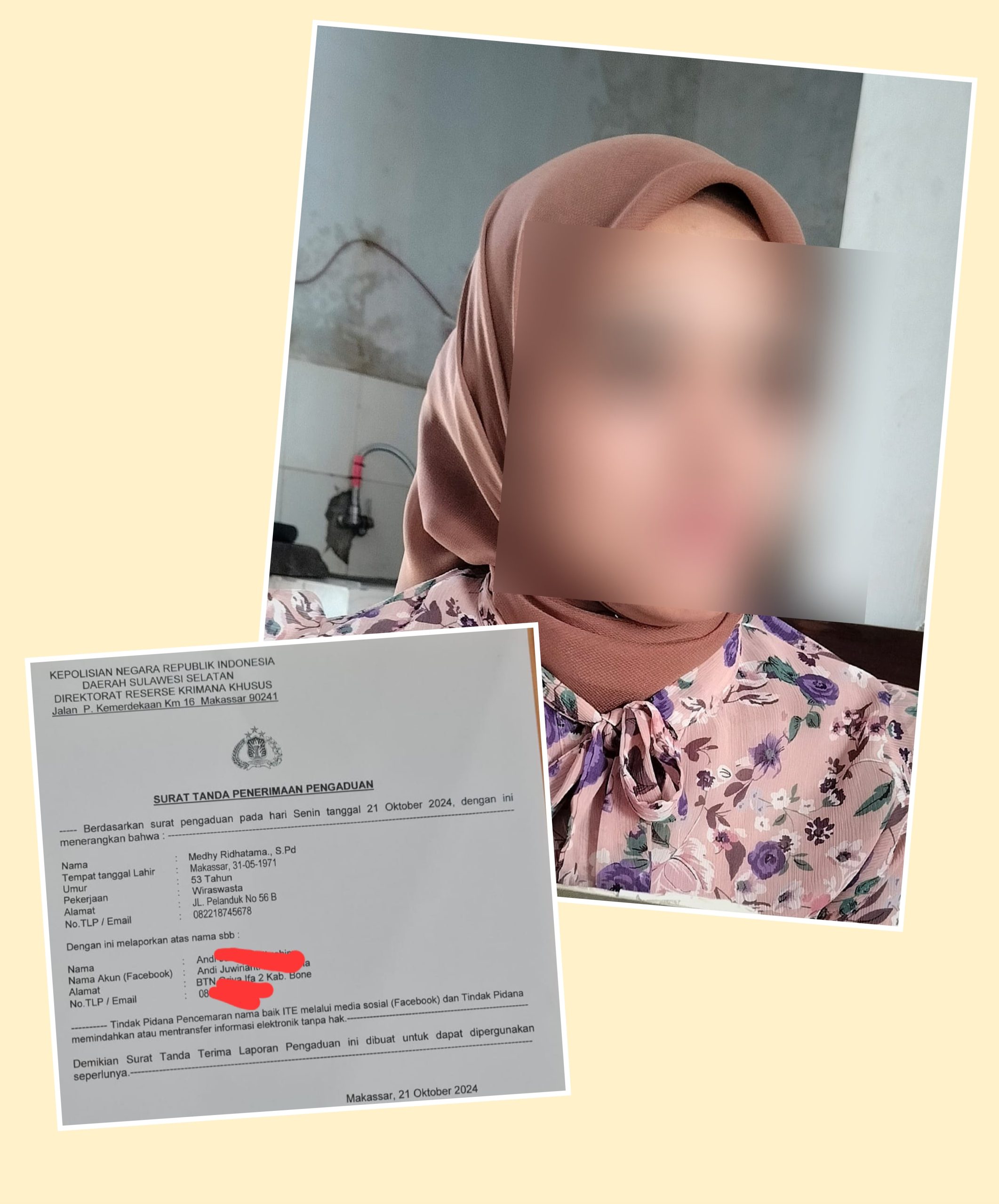 Dugaan Pencemaran Nama Baik, Oknum Marketing Perumahan di Bone Dilaporkan ke Polda Sulsel