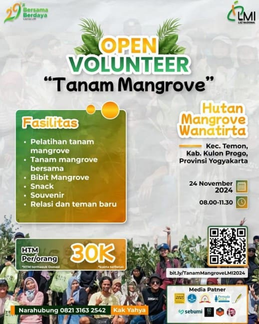 Cintai Bumimu Ikut Open Volunteer Tanam Mangrove 24 November Nanti!