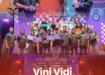 Plt. Kadispora Makassar hadiri kegiatan “Vespa City Rally,”