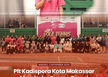 Plt. Kadispora Makassar membuka secara resmi Lola Tennis Cup 1