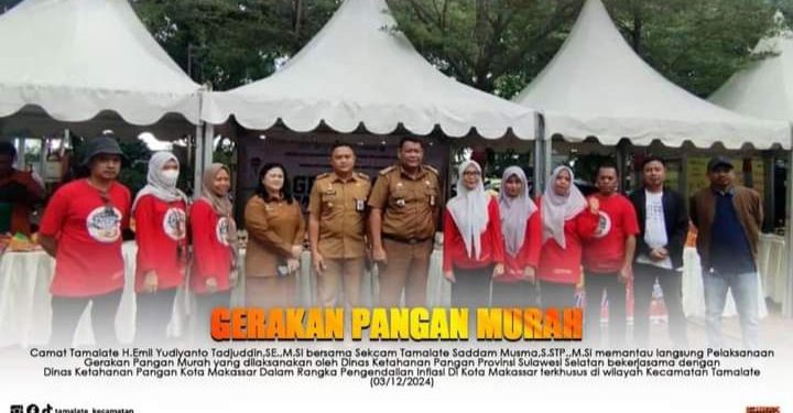 Camat Tamalate memantau langsung Pelaksanaan Gerakan Pangan Murah Dinas Ketahanan Pangan Provinsi Sulsel