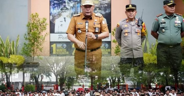 Camat Tamalate memimpin Apel Kesiagaan PAM TPS PILKADA Tahun 2024 tingkat Kecamatan