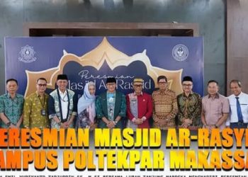 Camat Tamalate menghadiri peresmian masjid Ar – Rasyid Kampus Poltekpar Makassar