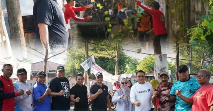 Camat Tamalate dampingi Pjs Wali Kota Makassar memantau langsung pelaksanaan sabtu bersih kerja bakti