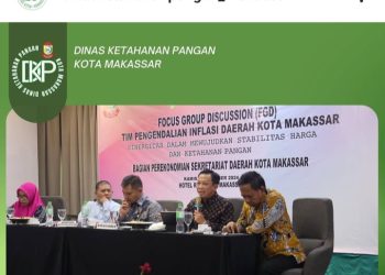 PLT KADIS KETAPANG MENJADI NARASUMBER PADA KEGIATAN FGD TIM PENGENDALI INFLASI DAERAH KOTA MAKASSAR