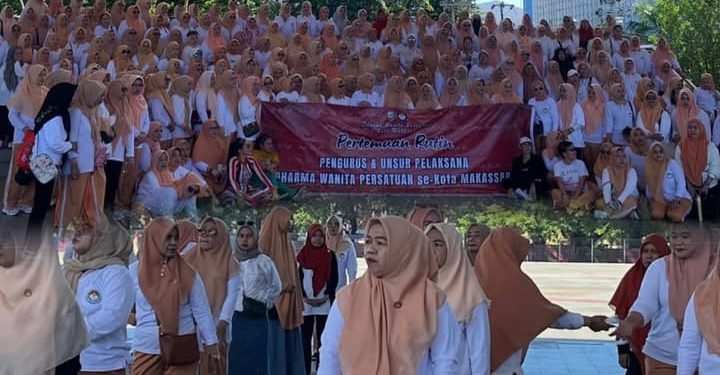 Ketua DPW Kecamatan Tallo menghadiri Pertemuan Rutin Pengurus & Unsur Pelaksanaan Dharma Wanita Persatuan Sekota Makassar