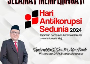 Plt. Kepala DPPKB Makassar mengucapkan Selamat Hari Anti Korupsi Sedunia 2024