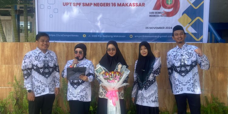 UPT SPF SMPN 16 Makassar melaksanakan kegiatan HGN Hari Guru Nasional