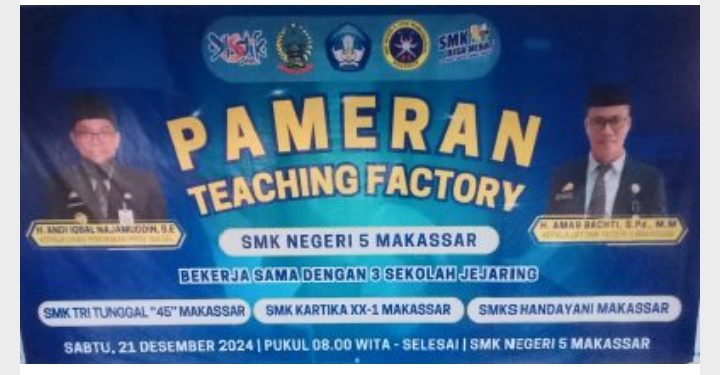 SMKN 5 Makassar Melaksanakan kegiatan Acara pameran Teaching Factory 2024