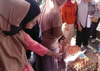 Dinas Ketahanan Pangan Kota Makassar menggelar Gerakan Pangan Murah di Kelurahan Paccerakkang Kecamatan Biringkanaya