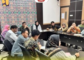 Dinas PU Makassar melakukan kunjungan ke Balai Besar Pelaksanaan Jalan Nasional