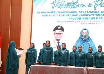 Dilantik Ketua TP PKK Provinsi, Melinda Aksa Resmi Jabat Ketua TP PKK Makassar