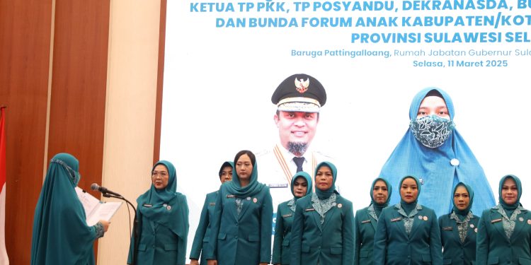 Dilantik Ketua TP PKK Provinsi, Melinda Aksa Resmi Jabat Ketua TP PKK Makassar