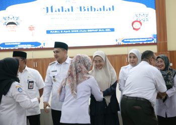 Ketua TP PKK Melinda Aksa Hadiri Halal Bihalal dan Temu Koordinasi Bersama Pendidik Makassar