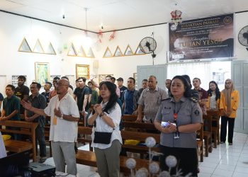 WBP Lapas Makassar Ikuti Perayaan Hari Paskah Secara Virtual