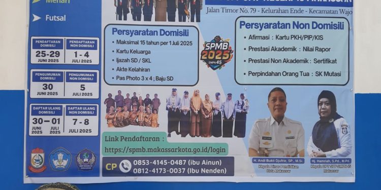 UPT SPF SMPN 45 Makassar sosialisasi SPMB 2025