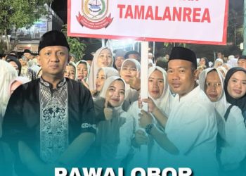 Pemerintah Kecamatan Tamalanrea ikuti obor keliling sambut Hari 1 Muharram 1447 H