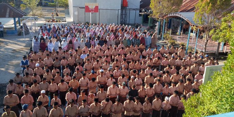 siswa di UPT SPF SMPN 26 Makassar Laksanakan Sholat Dhuha Berjamaah