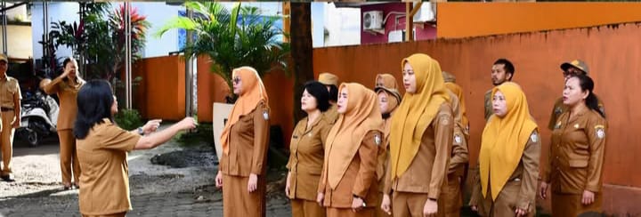 Sekcam Manggala Tegas Serukan Disiplin Pegawai di Upacara Senin Pagi