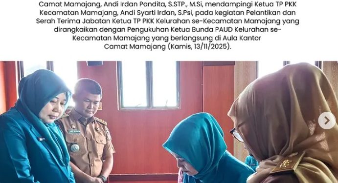 Mamajang Bergerak: Ketua TP PKK & Bunda PAUD Resmi Dilantik, Fokus Bangun Generasi Emas
