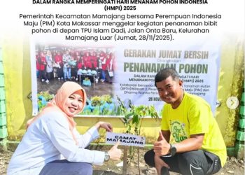 Kecamatan Mamajang Tancap Gas Hijaukan Kota, Tanam Pohon Peringati HMPI 2025