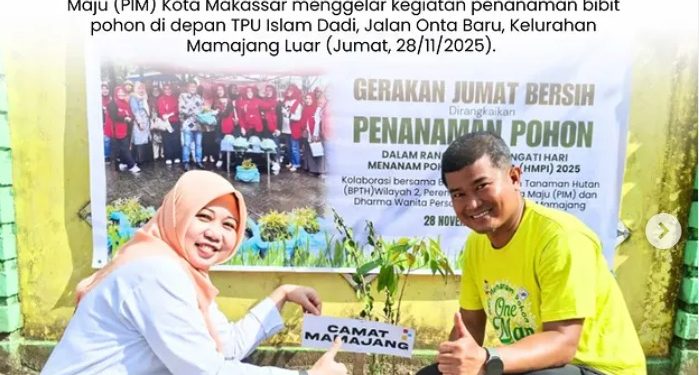 Kecamatan Mamajang Tancap Gas Hijaukan Kota, Tanam Pohon Peringati HMPI 2025